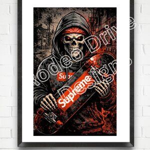 Supreme  Street Reaper Series Skate Art Poster 11x17 Urban Decor